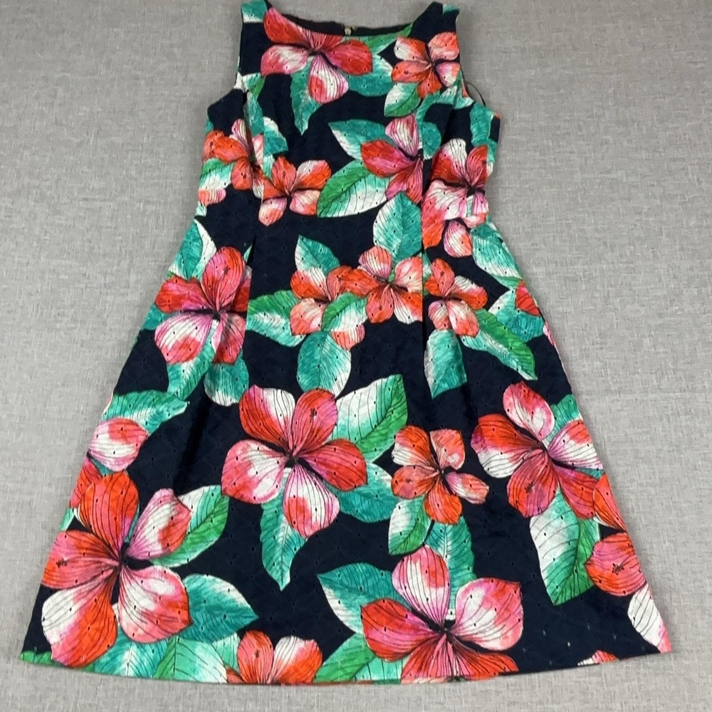 Tommy Hilfiger Dress Womens 6 Floral Fit Flare Sleeveless‎ Knee Length Tropical